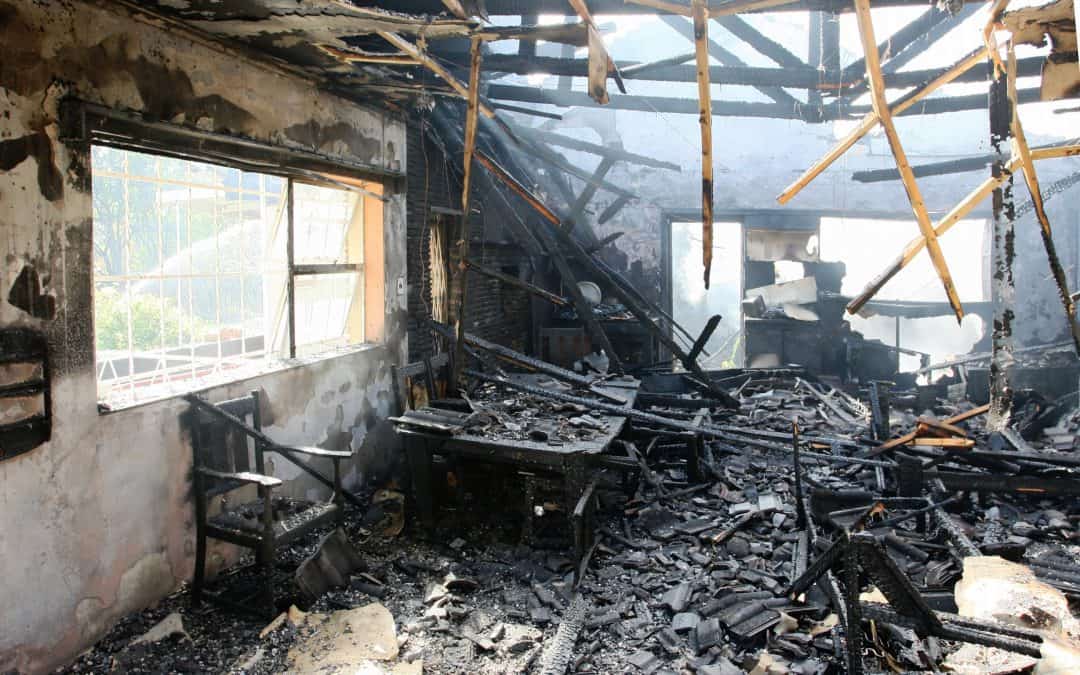 Interior of Burnt Home